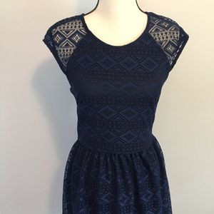 Navy lace dress